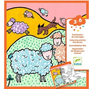 Djeco // Farm Colouring Activity Dispenser> For 4+ Year Olds | For 3+ Year Olds