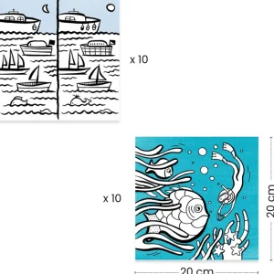 Djeco // Ocean Colouring Activity Dispenser> For 4+ Year Olds | For 3+ Year Olds