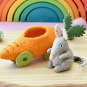 Tara Treasures Felt Bilby With Carrot Car Toy> Small World Play