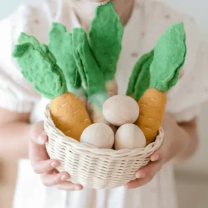 Juni Moon Felt Carrots> Small World Play | Food Play