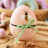 Tara Treasures Felt Egg Cover - Peach With Bee Motif> Small World Play