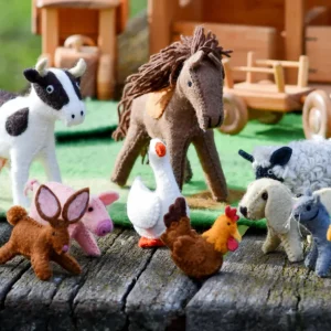 Tara Treasures Felt Farm Animal Toys - Set of 10> Farm & Barnyard Theme