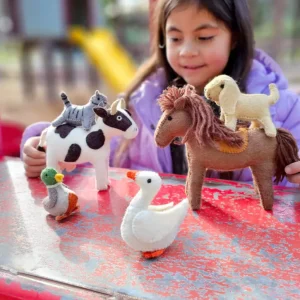 Tara Treasures Felt Farm Animal Toys - Set of 10> Farm & Barnyard Theme