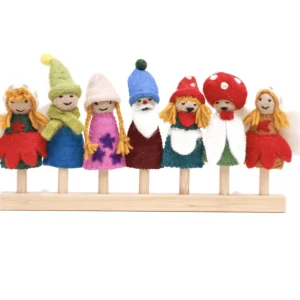 Tara Treasures Felt Finger Puppet - Fairies & Gnomes Set> Small World Play