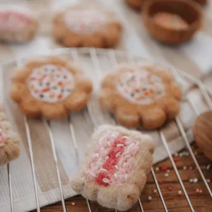 Tara Treasures Felt Iced Vovo Biscuits (Set of 3)> Small World Play | Food Play