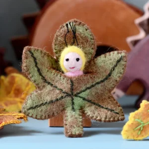 Tara Treasures Felt Leaf Baby - Chestnut> Small World Play