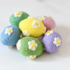 Tara Treasures Felt Pastel Flower Eggs (Set of 6)> Small World Play | Food Play
