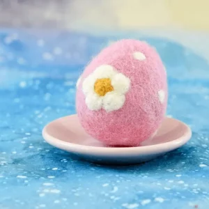 Tara Treasures Felt Pink Floral And Dots Egg> Small World Play | Food Play
