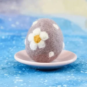 Tara Treasures Felt Purple Mauve Floral And Dots Egg> Small World Play