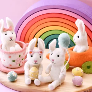 Tara Treasures Felt Rabbit With Easter Egg> Small World Play
