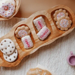 Tara Treasures Felt 100s and 1000s Biscuits (Set of 3)> Food Play