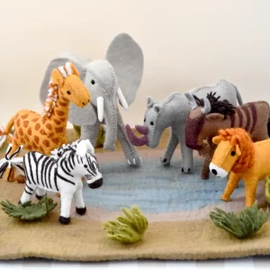 Tara Treasures Felt Safari Animal Toys - Set of 6> Safari Theme