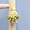Tara Treasures Felt Waldorf Pocket Doll - Olive Green Dress> Small World Play