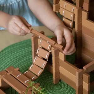 Guidecraft // Tabletop Notch Blocks - Western 129 pc. Set> For 5+ Year Olds | For 4+ Year Olds