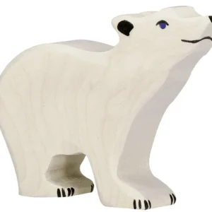 Holztiger // Polar Bear Small Head Raised> Small World Play