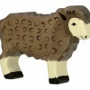 Holztiger // Sheep Standing Black> Farm & Barnyard Theme | Small World Play