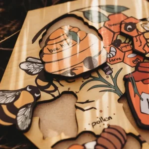 Buttonworks Honey Bee Cycle Puzzle> Farm & Barnyard Theme | Educational Play