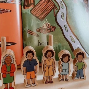 The Freckled Frog Indigenous Wooden People> Small World Play | Educational Play