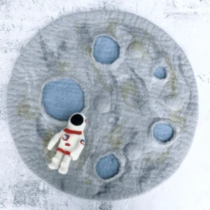 Tara Treasures Play Mat // Moon Crater with Astronaut Space> For 5+ Year Olds | For 4+ Year Olds