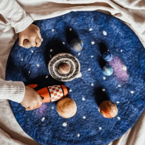 Tara Treasures Play Mat // Solar System Outer Space with Felt Planets> For 5+ Year Olds | For 4+ Year Olds