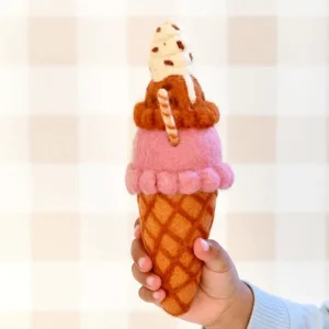 Tara Treasures // Felt Neopolitan (Harlequin) Ice Cream> Food Play