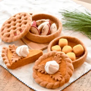 Tara Treasures // Felt Pumpkin Pie Play Food Set> Food Play