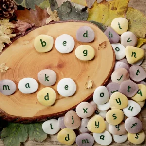 Yellow Door // Alphabet Pebbles - Lowercase> Sensory Play