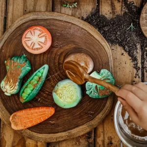 Yellow Door // Sensory Play Stones - Vegetables> Sensory Play | Educational Play