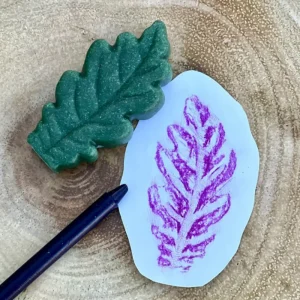 Yellow Door // Sensory Play Stones - Leaves> Sensory Play
