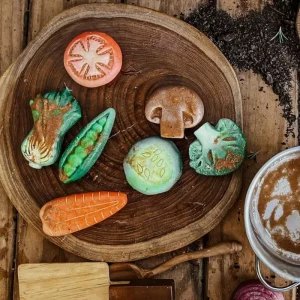 Yellow Door // Sensory Play Stones - Vegetables> Sensory Play | Educational Play
